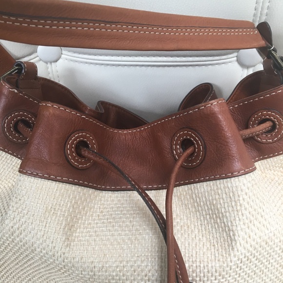 NEW Cole Haan Tweed & Leather Drawstring Handbag - Picture 3 of 8